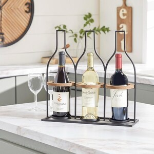 Wine rack in a kitchen for wine lovers